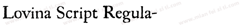 Lovina Script Regula字体转换